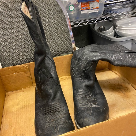 Custom European elk men cowboy boots size 9 - Picture 3 of 4